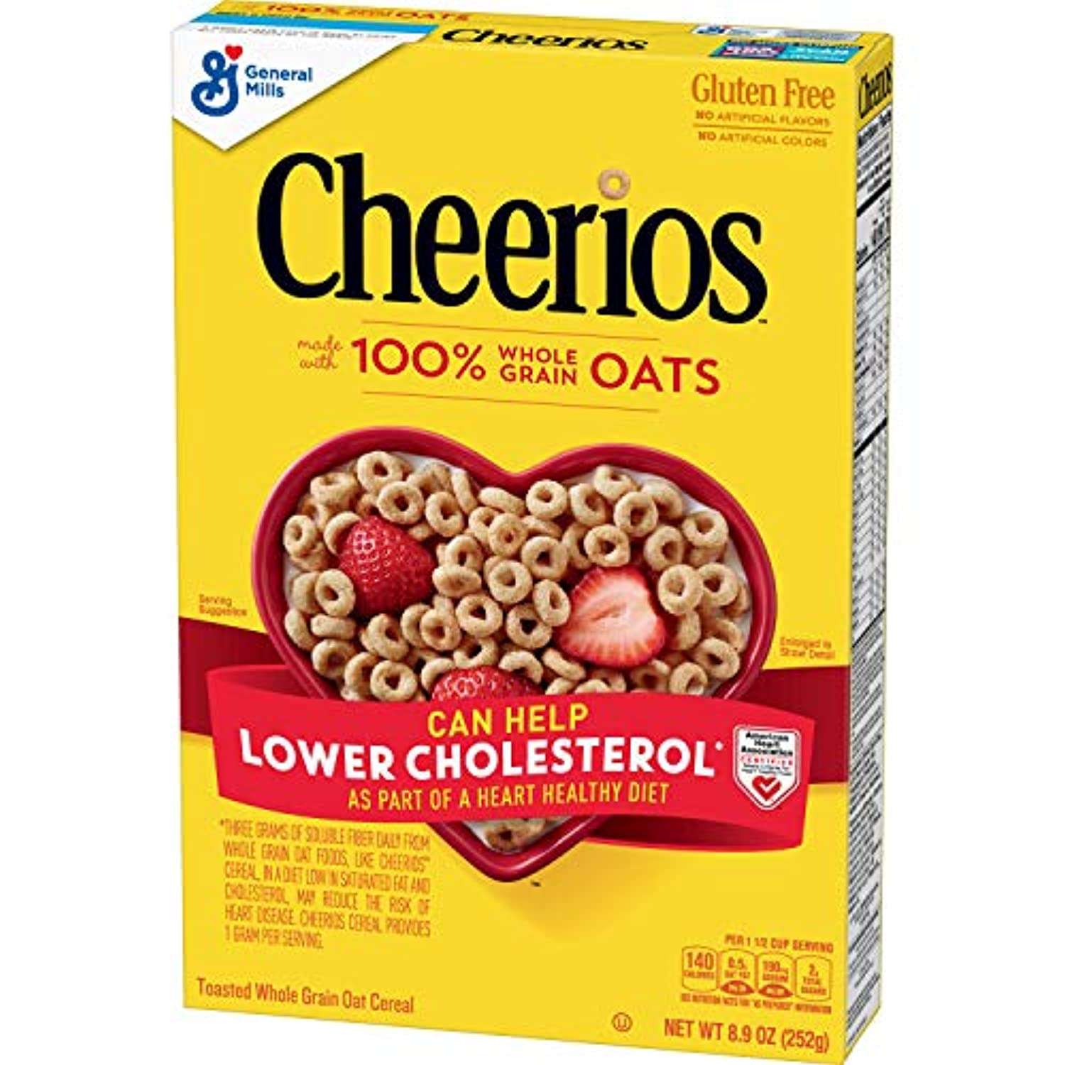 Cheerios, Cereal with Whole Grain Oats, Gluten Free, 8.9 oz : Healthy ...