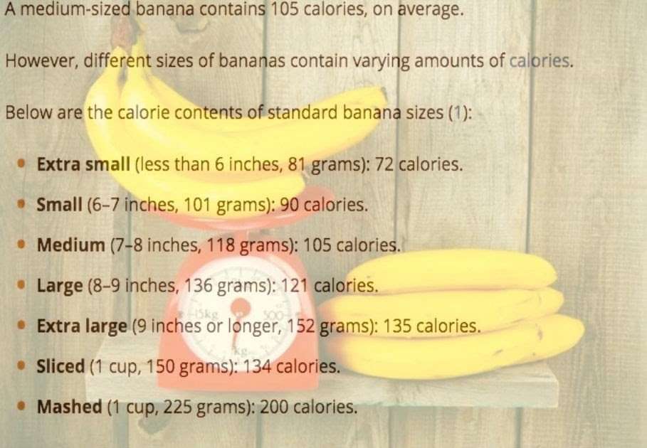 How Many Calories In One Average Banana