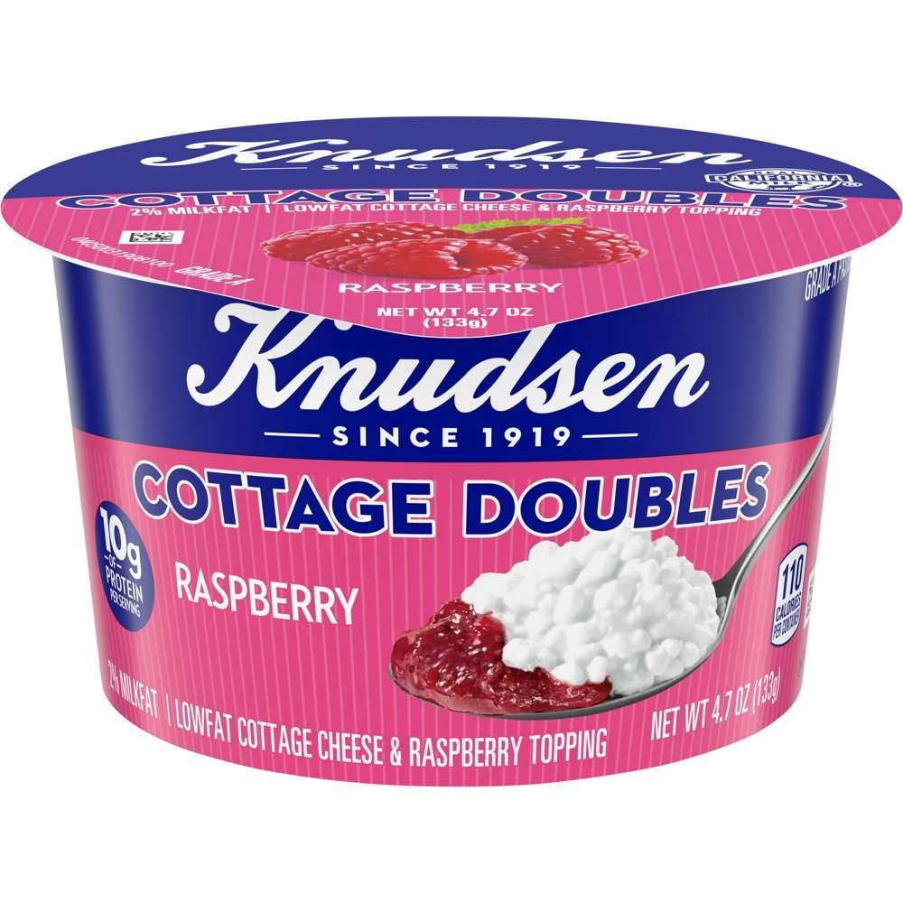 Knudsen Cottage Doubles Lowfat Cottage Cheese &  Raspberry ...