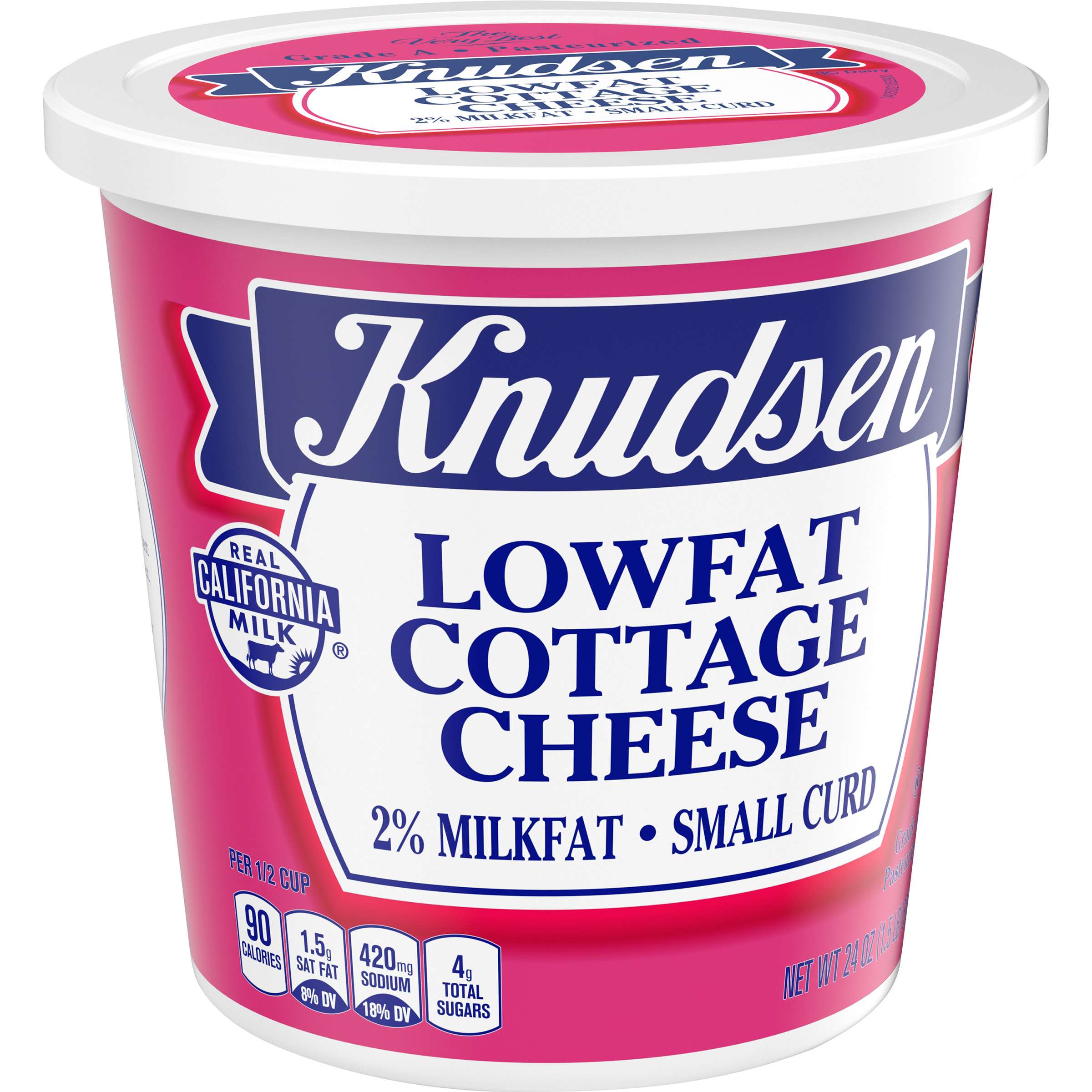 Knudsen Small Curd Low Fat 2% Milkfat Cottage Cheese, 24 oz Tub ...