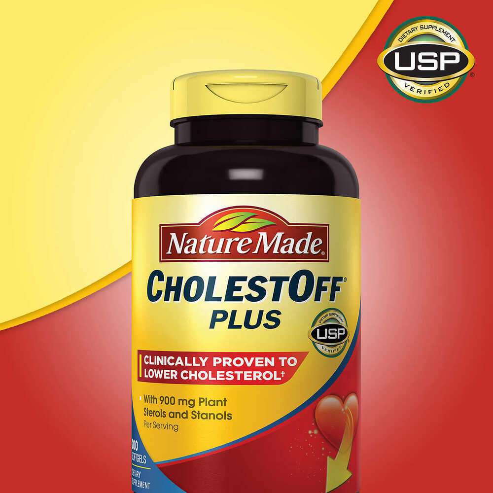 Nature Made CholestOff Plus 900 mg, Lower Cholesterol, 210 Softgels ...