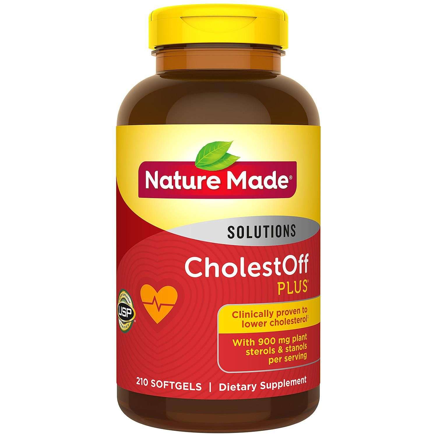 Nature Made CholestOff Plus Softgels for Heart Health (210 ...