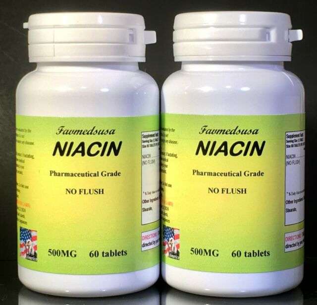 Niacin No Flush 500mg Cholesterol High Quality Made in USA ...