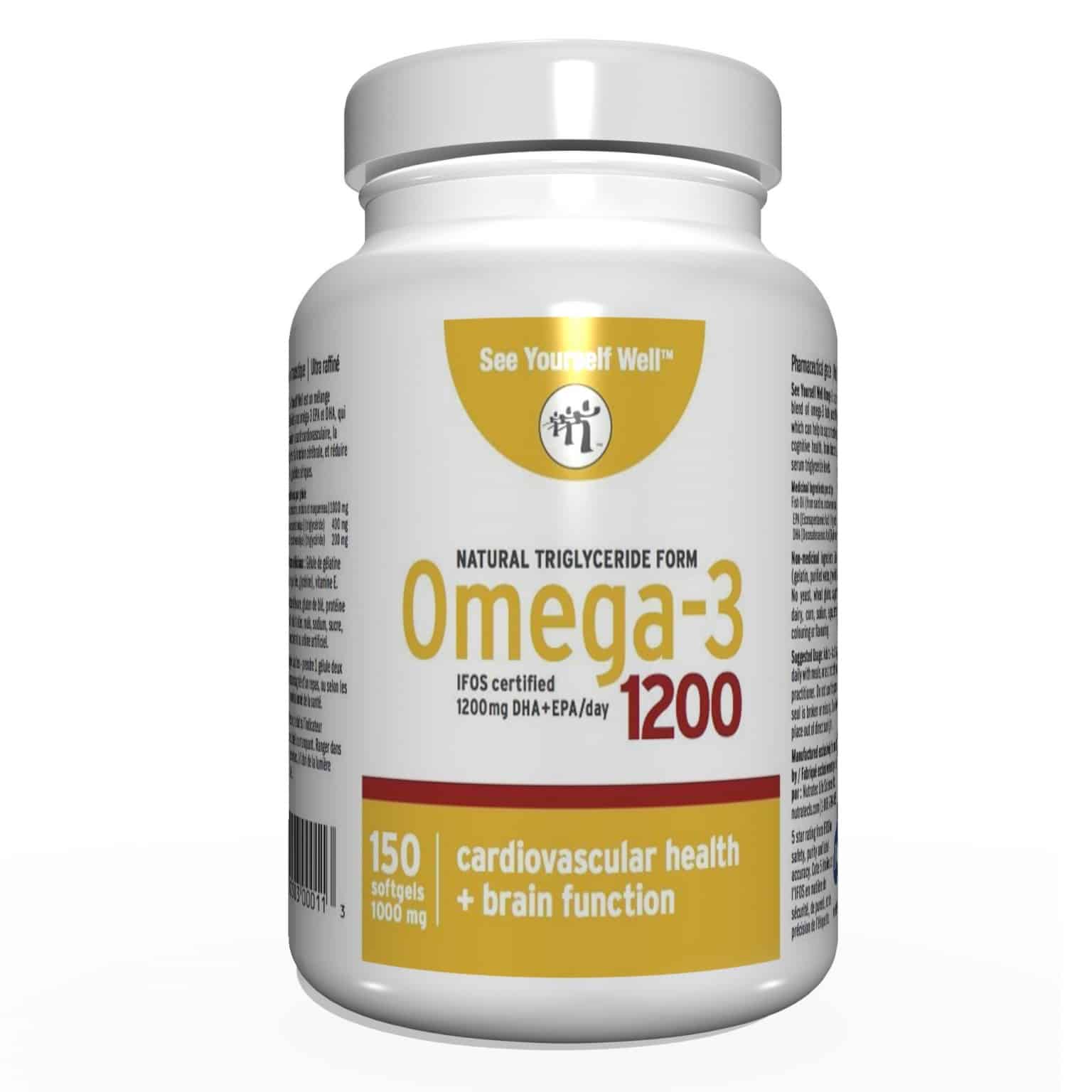 See Yourself Well Natural Triglyceride Form Omega 3 Fish Oil Softgels ...