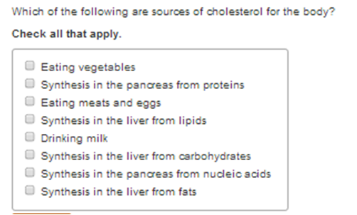 Solved: Which Of The Following Statements About Cholestero ...