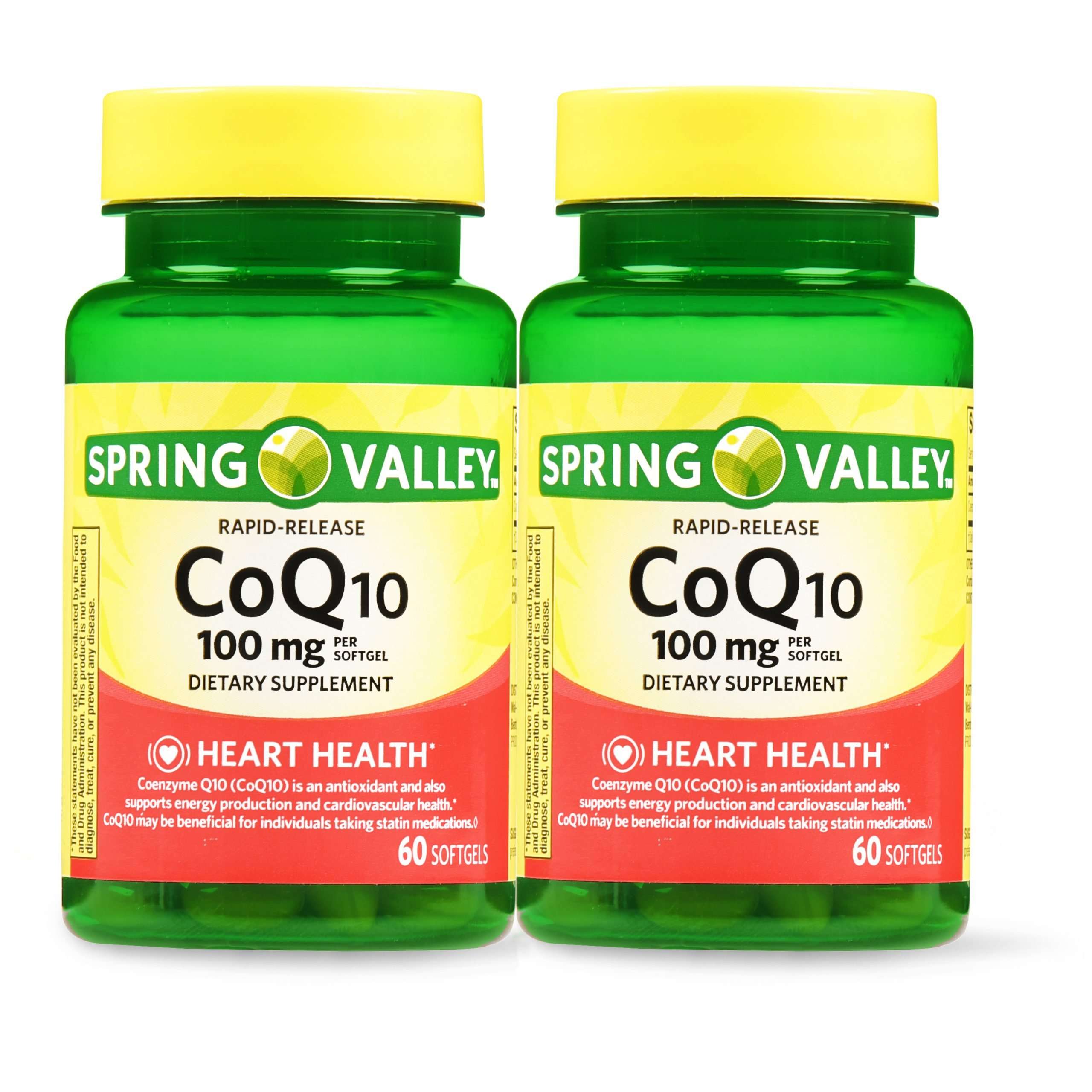 Spring Valley CoQ10 Rapid Release Softgels, 100 mg, 60 ...
