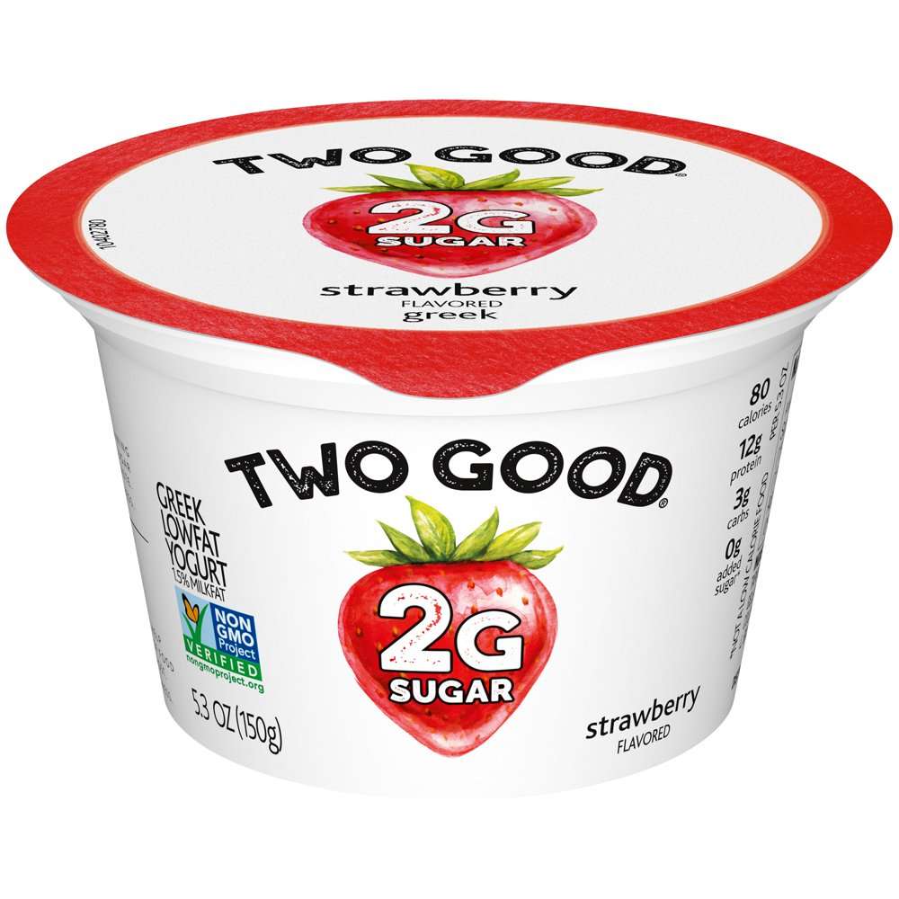 Two Good Low Fat Lower Sugar Strawberry Greek Yogurt, 5.3 Oz.