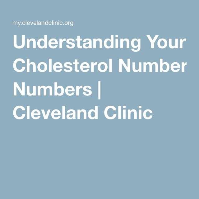 Understanding Your Cholesterol Numbers