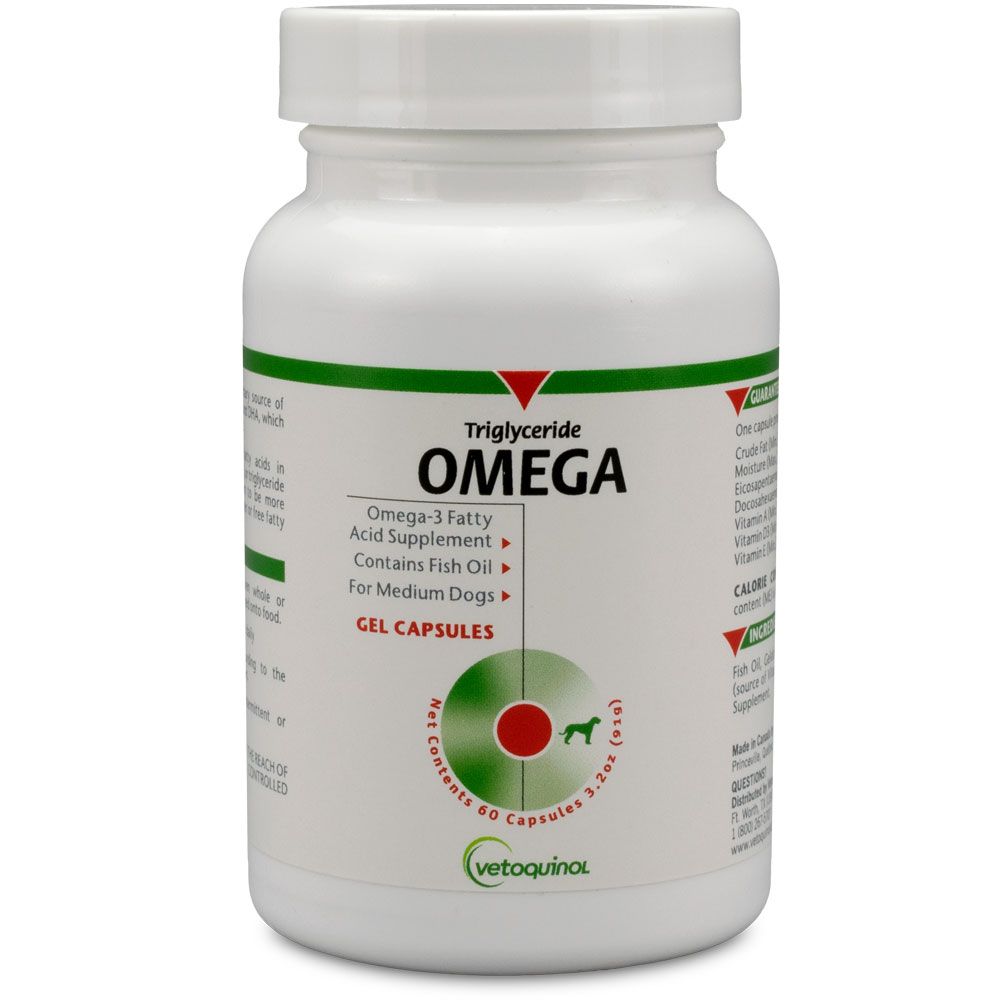 Vetoquinol Care Triglyceride Omega Supplement for Medium Dogs (60 ...