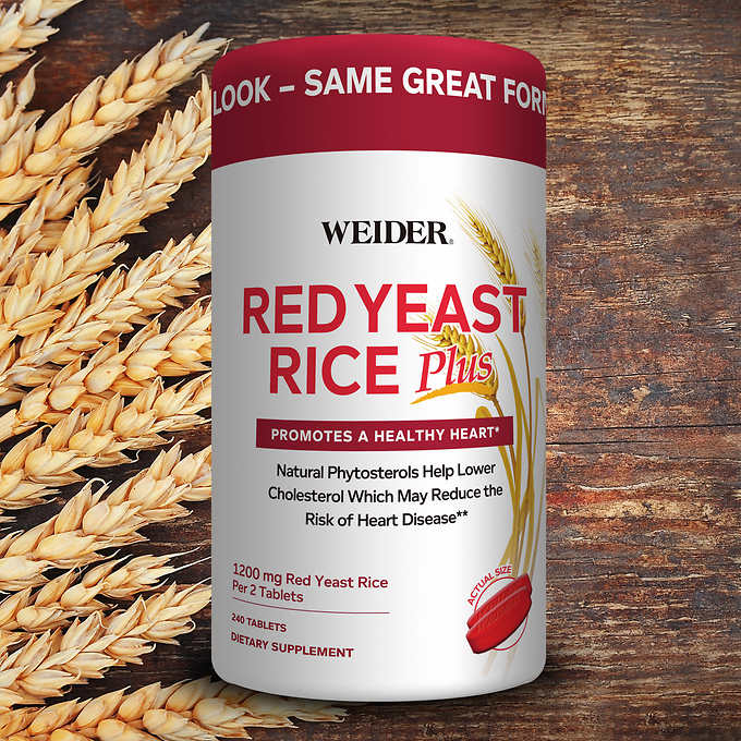 Weider Red Yeast Rice Plus 1200 mg., 240 Tablets
