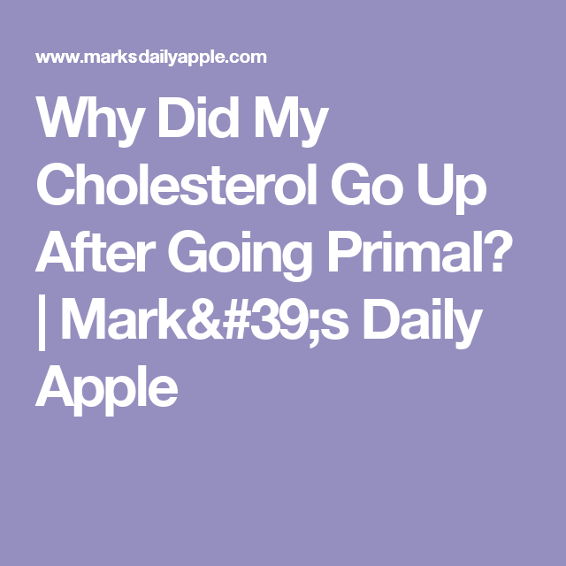 Why Did My Cholesterol Go Up After Going Primal ...